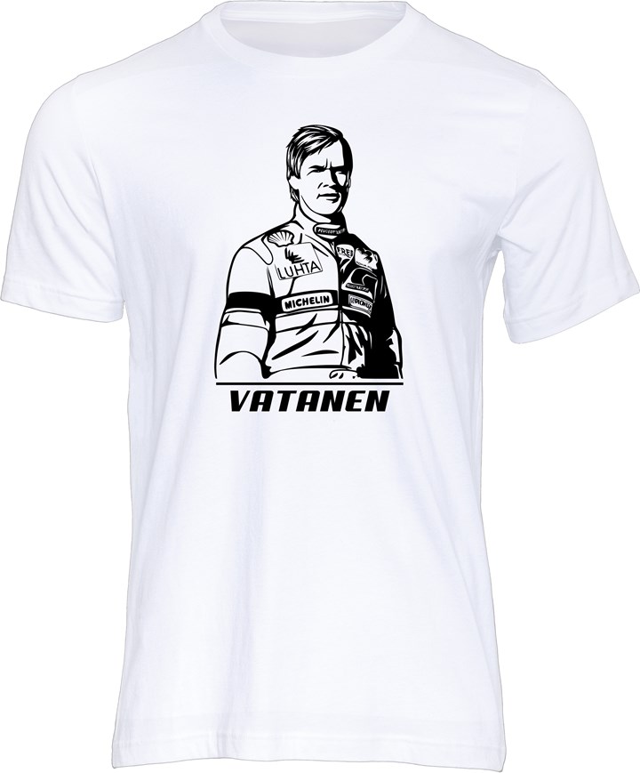 Ari Vatanen Stencil T-shirt White - click to enlarge