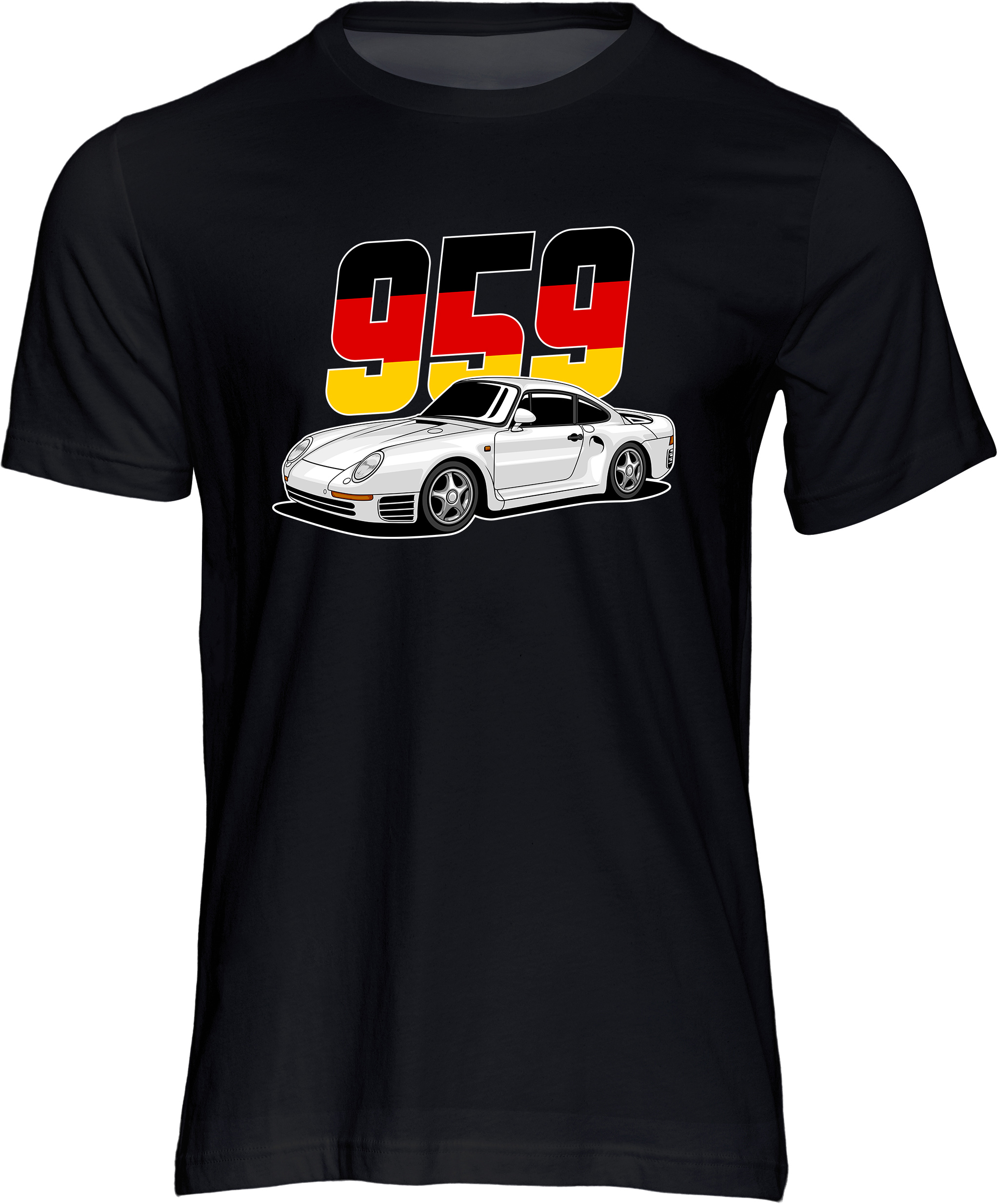Dream Car Porsche 959 T-shirt Black : Duke Video