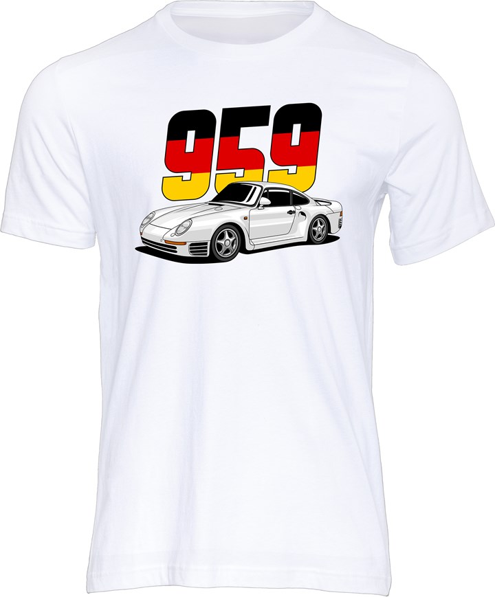Dream Car Porsche 959 T-shirt White - click to enlarge