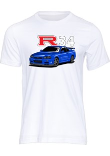 Dream Car Nissan Skyline R34 GTR T-shirt White