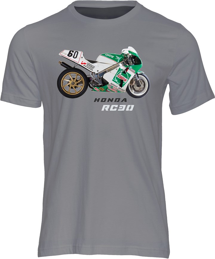 Honda RC30 T-shirt Charcoal - click to enlarge