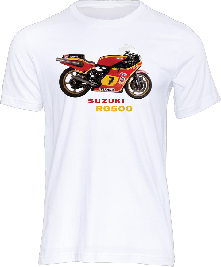 Suzuki RG500 T-shirt White - click to enlarge