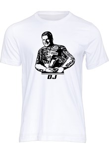 David Jefferies Stencil T-Shirt White