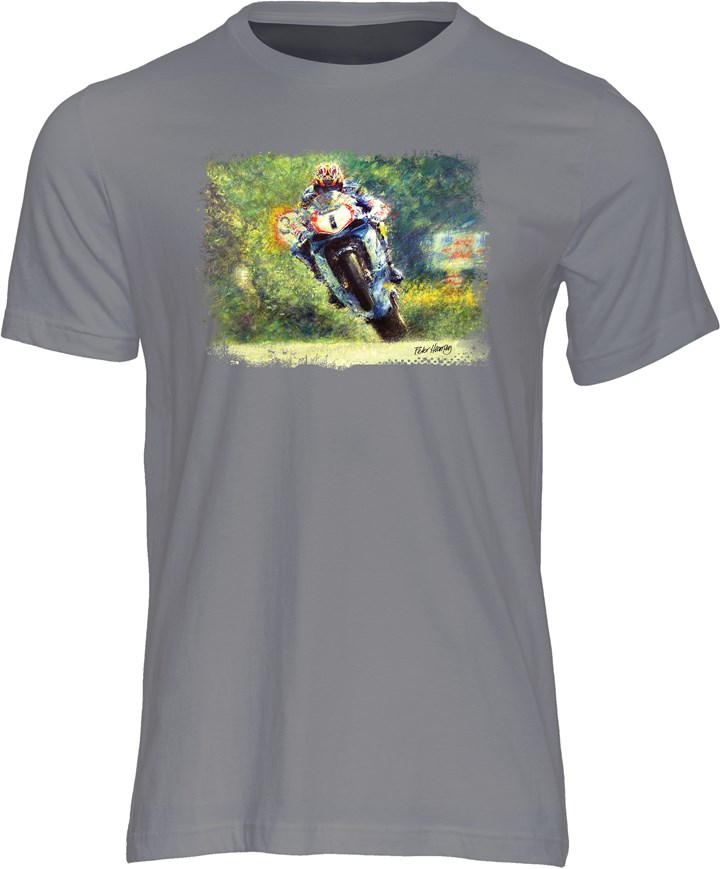 David Jefferies Art Print T-shirt Charcoal - click to enlarge
