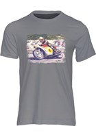 Mike Hailwood Art Print T-shirt Charcoal