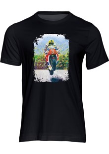 Joey Dunlop Art Print T-shirt Black