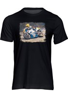 Joey Dunlop Art Print 90th Anniversary T-shirt Black