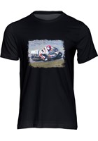 Steve Hislop Art Print T-shirt Black