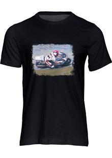 Steve Hislop Art Print T-shirt Black