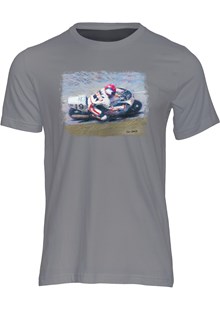 Steve Hislop Art Print T-shirt Charcoal