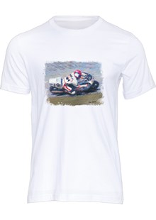 Steve Hislop Art Print T-shirt White