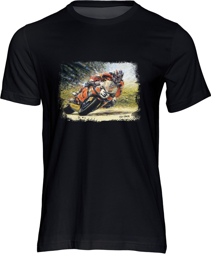 John McGuinness Art Print T-shirt Black - click to enlarge