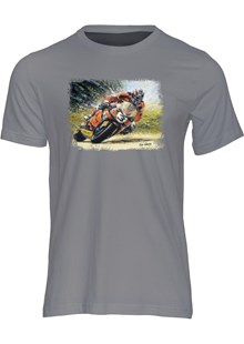 John McGuinness Art Print T-shirt Charcoal