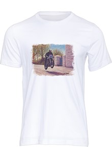 Geoff Duke Art Print T-shirt White
