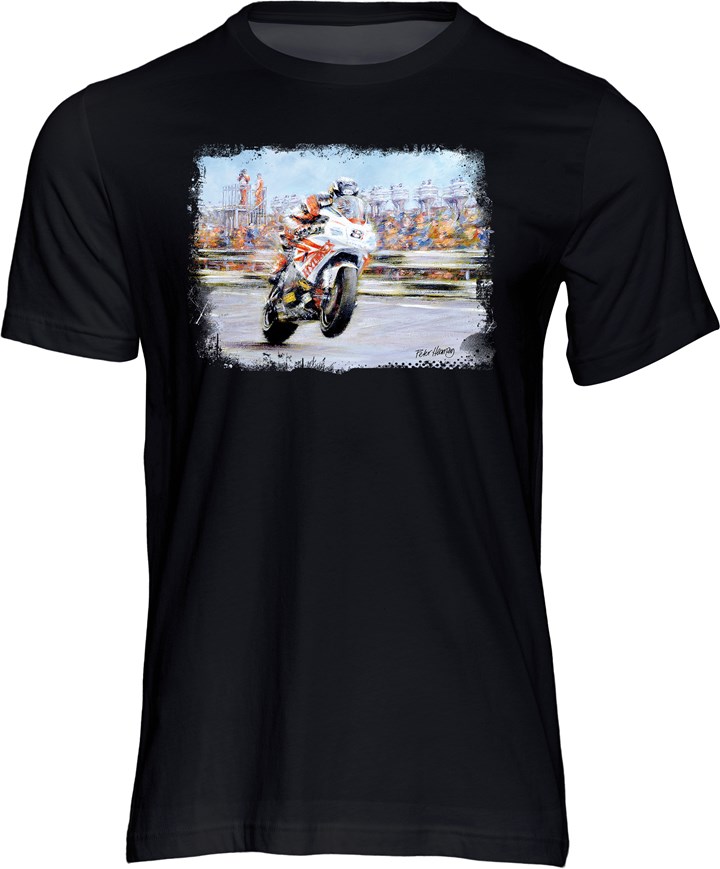 Guy Martin Art Print T-shirt Black - click to enlarge