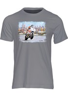 Guy Martin Art Print T-shirt Charcoal