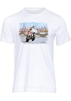 Guy Martin Art Print T-shirt White
