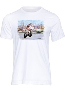 Guy Martin Art Print T-shirt White