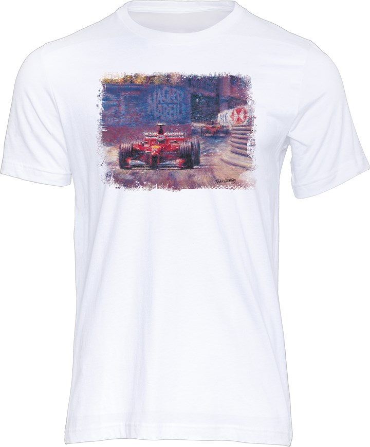 Michael Schumacher Art Print T-shirt White - click to enlarge
