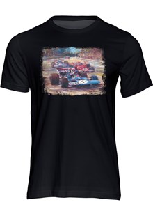 Jackie Stewart Art Print T-shirt Black