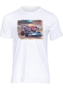 Jackie Stewart Art Print T-shirt White