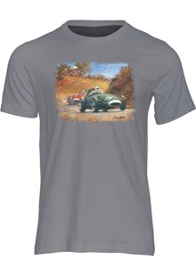 Stirling Moss Art Print T-shirt Charcoal