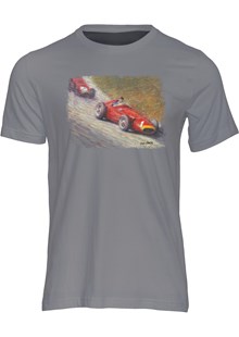 Juan Manuel Fangio Art Print T-shirt Charcoal