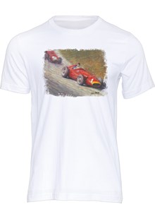Juan Manuel Fangio Art Print T-shirt White