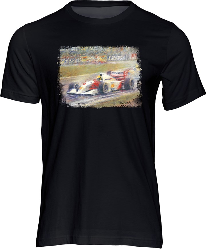 Ayrton Senna Art Print T-shirt Black - click to enlarge