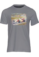 Ayrton Senna Art Print T-shirt Charcoal