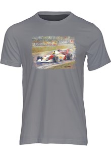 Ayrton Senna Art Print T-shirt Charcoal