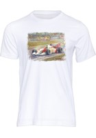 Ayrton Senna Art Print T-shirt White