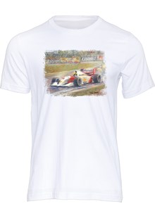 Ayrton Senna Art Print T-shirt White