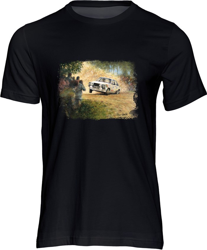 Ari Vatanen Art Print T-shirt Black - click to enlarge