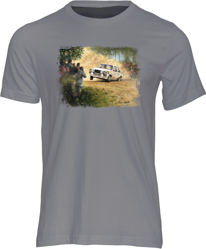 Ari Vatanen Art Print T-shirt Charcoal - click to enlarge