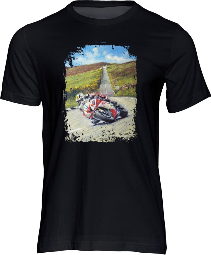 Michael Dunlop Art Print T-shirt Black - click to enlarge