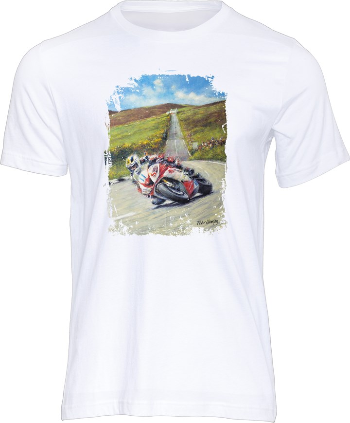 Michael Dunlop Art Print T-shirt White - click to enlarge