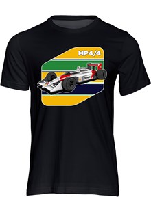 Ayrton Senna McLaren MP4/4 T-shirt Black