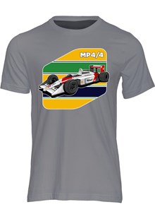 Ayrton Senna McLaren MP4/4 T-shirt Charcoal