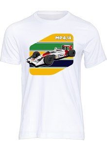 Ayrton Senna McLaren MP4/4 T-shirt White
