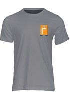 Mountain Course Corner Sign Creg ny Baa T-Shirt Charcoal