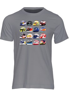 F1 Modern Helmets T-shirt Charcoal