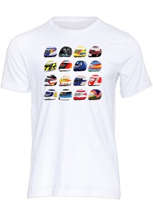 F1 Modern Helmets T-shirt White