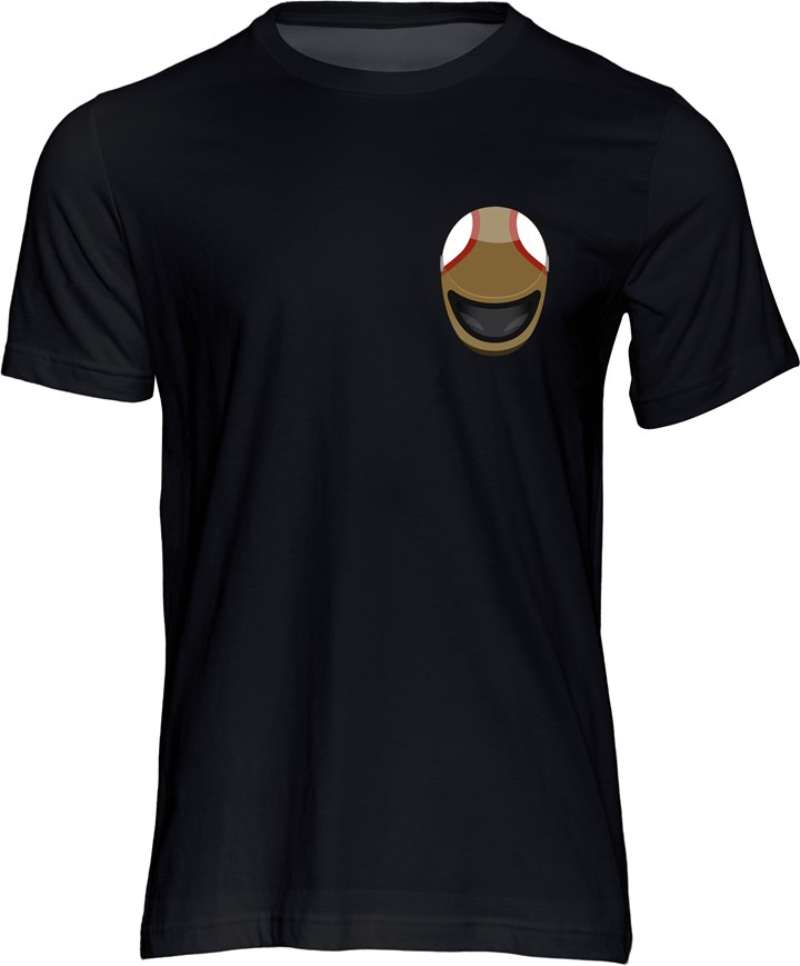 Mike Hailwood Helmet T-shirt Black - click to enlarge