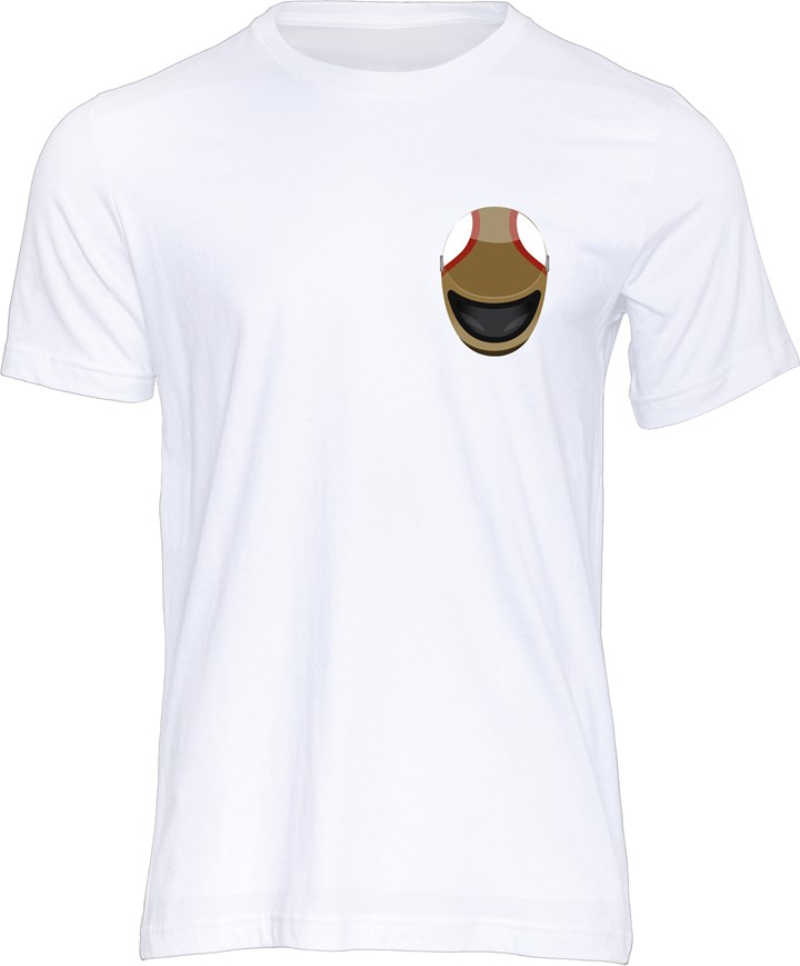 Mike Hailwood Helmet T-shirt White - click to enlarge