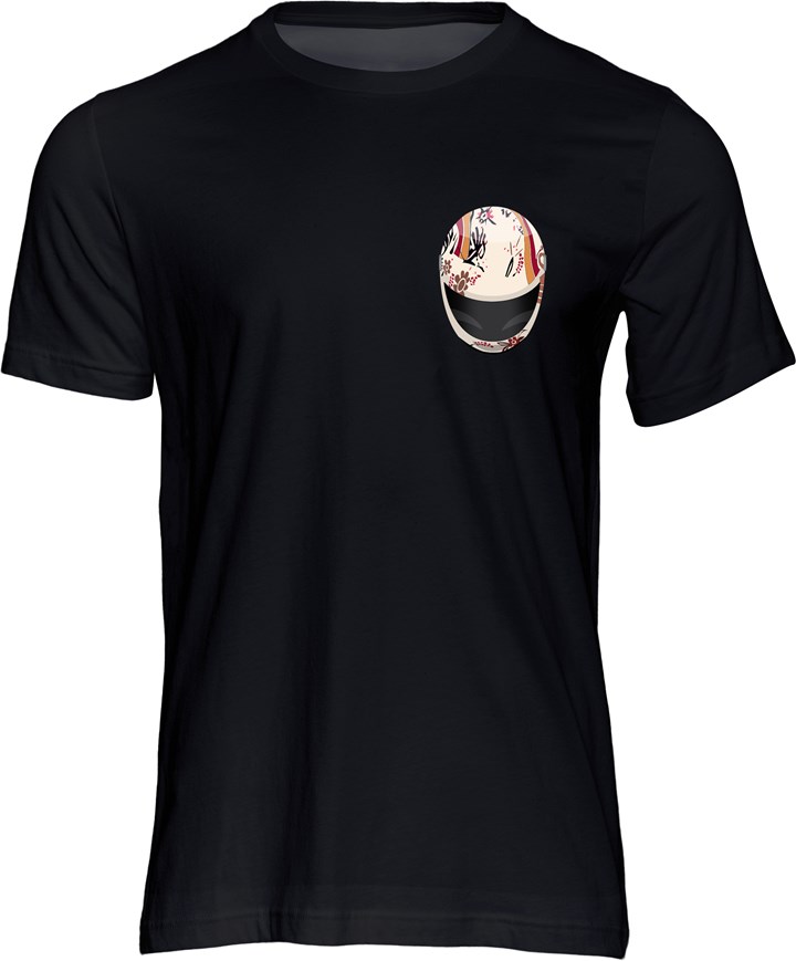 John McGuiness Helmet T-shirt Black - click to enlarge