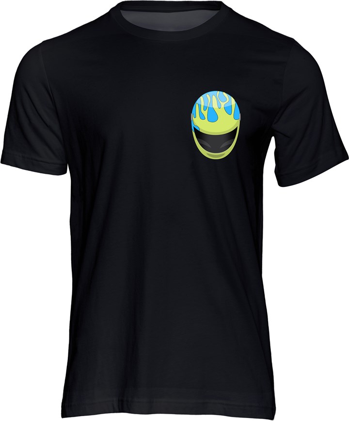 Milky Quayle Helmet T-shirt Black - click to enlarge