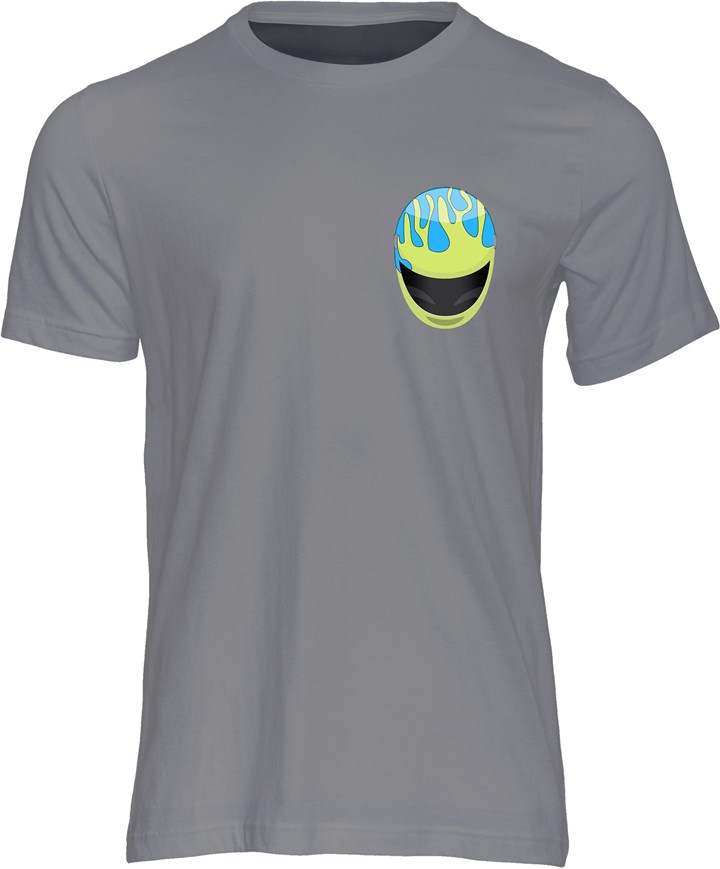 Milky Quayle Helmet T-shirt Charcoal - click to enlarge