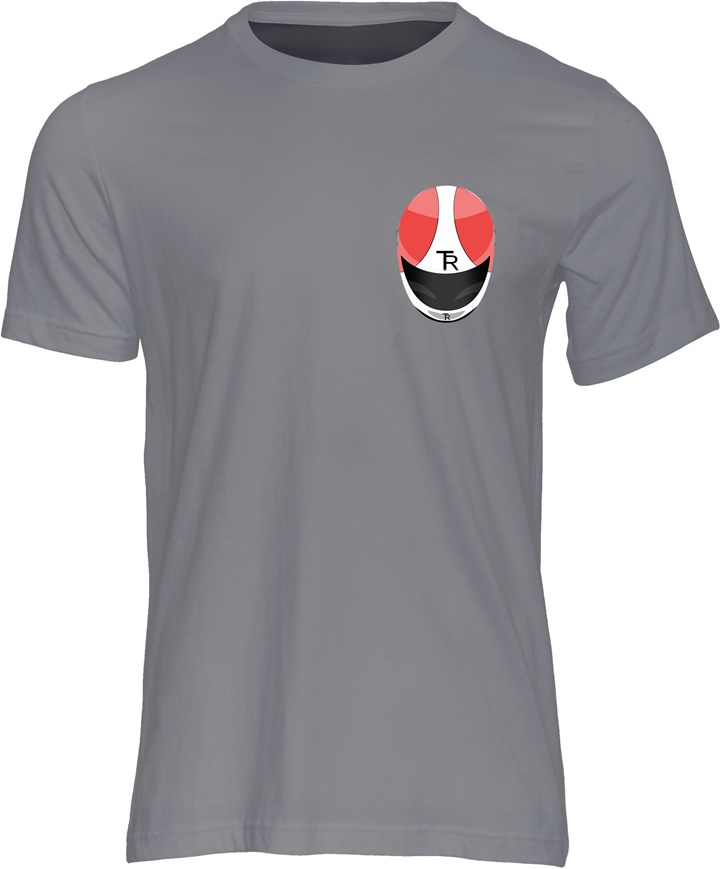 Tony Rutter Helmet T-shirt Charcoal - click to enlarge