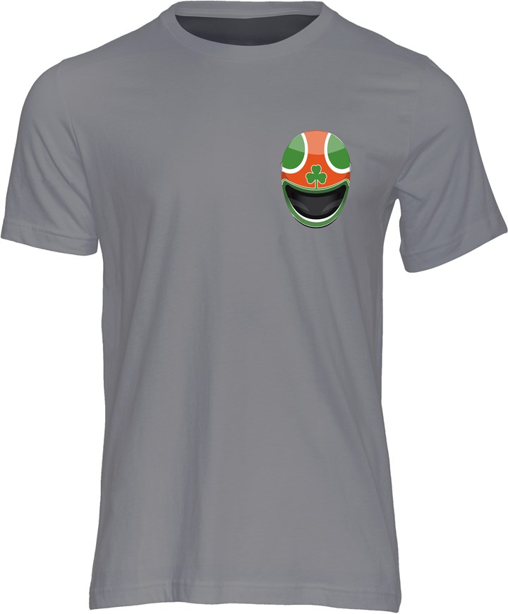 Tom Herron Helmet T-shirt Charcoal - click to enlarge